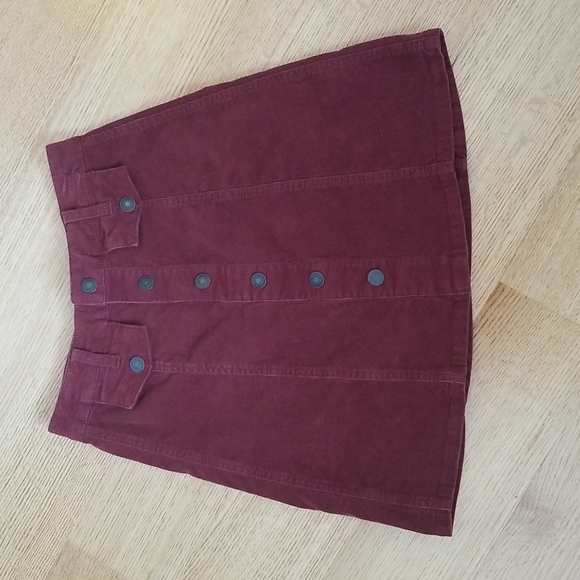 ⭐ 2/$10 Mossimo Red Corduroy Mini Skirt - Picture 2 of 6